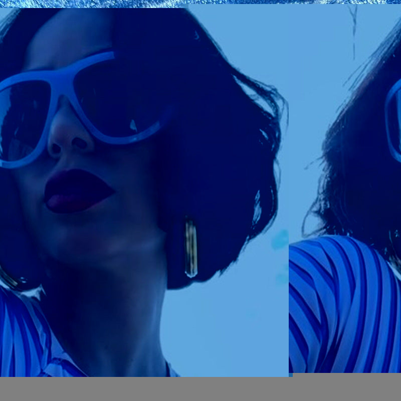 Large frame cycling sunglasses with a futuristic technological feel, cyberpunk sunglasses