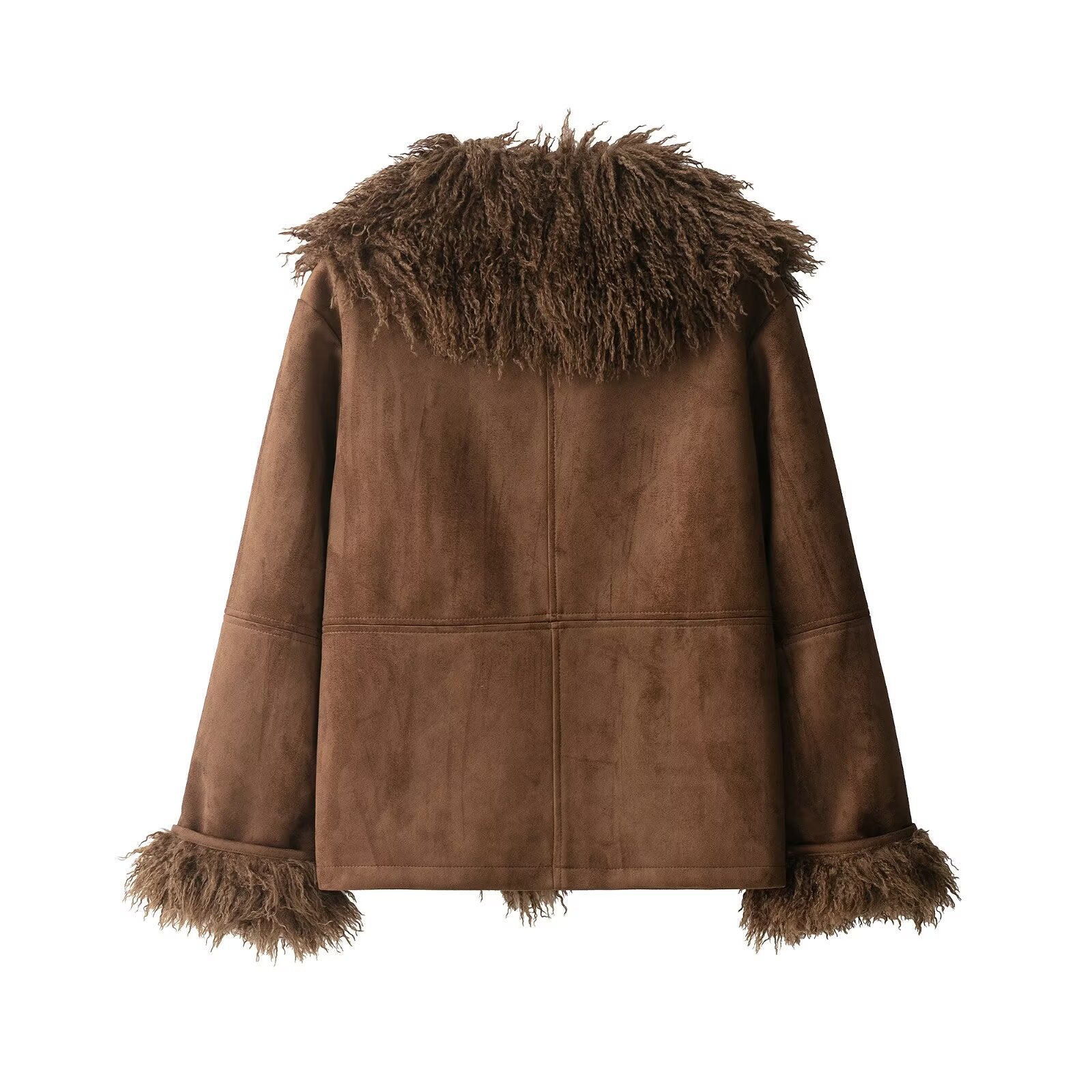 Women's outerwear with faux fur effect jacket