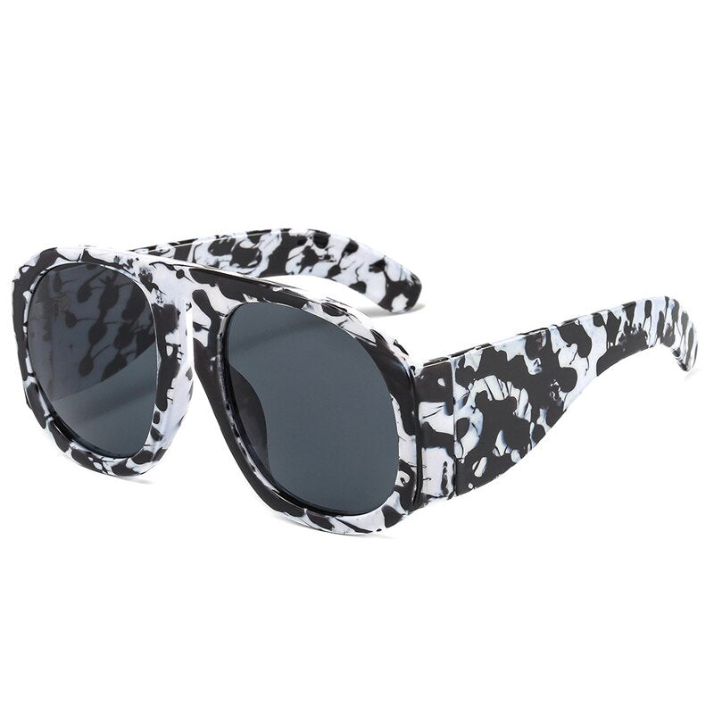 Oversized Square Goggle Sunglasses Women Steampunk Big Frame Gradient Lens Sun Glasses Female Eyeglass