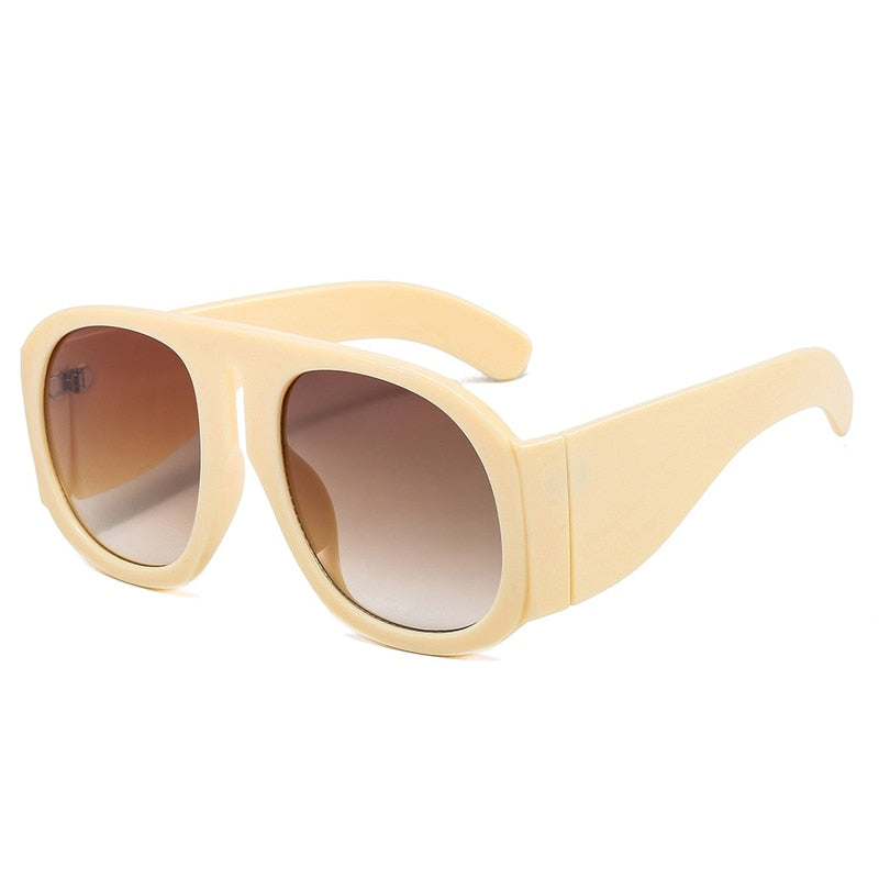 Oversized Square Goggle Sunglasses Women Steampunk Big Frame Gradient Lens Sun Glasses Female Eyeglass
