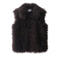Autumn faux fur effect vest for women's clothing