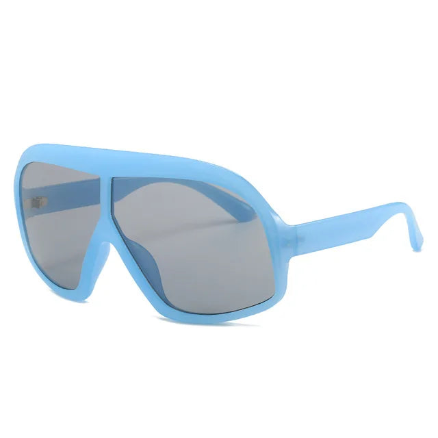 New Oversized One Piece Goggle Sunglasses Women Fashion Brand Big Shield Sun Glasses Men Trendy Luxury Outdoor UV Shades Eyewear