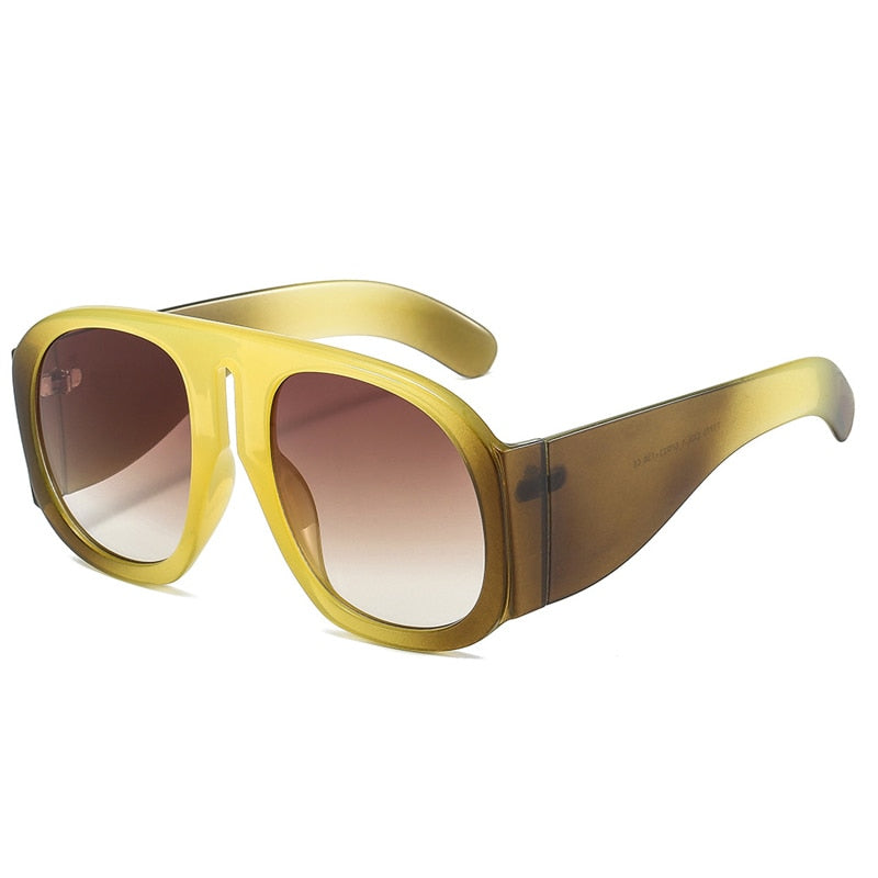 Oversized Square Goggle Sunglasses Women Steampunk Big Frame Gradient Lens Sun Glasses Female Eyeglass