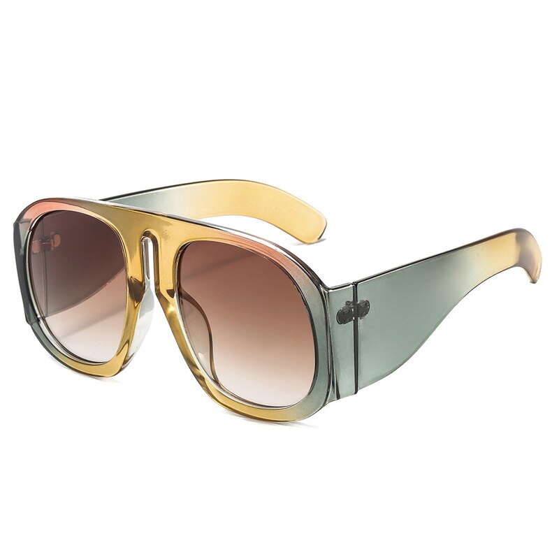 Oversized Square Goggle Sunglasses Women Steampunk Big Frame Gradient Lens Sun Glasses Female Eyeglass
